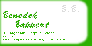 benedek bappert business card